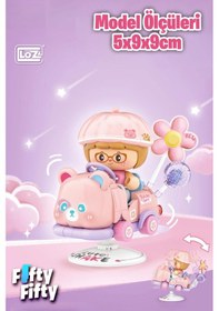 Resim Loz Creative Serisi Sallanan Pembe Panda Modeli 189 Parça Oyuncak Yapım Seti Fflz-4301 