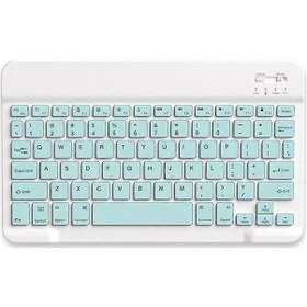 Resim 10 İnç Şarj Edilebilir Bluetooth Klavye Ultra İnce Taşınabilir Bluetooth Klavye Uyumlu, Ios, Android, Cihazlar A S1112 Ratetime Diğer 