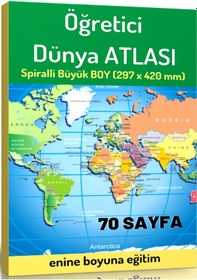 Resim Öğretici Büyük Boy Dünya Atlası (70 Seçilmiş Harita) 