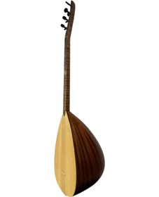Resim Kısa Sap Üst Kalite Çift Kafes Bağlama Maun Tekne, Ladin Kapak, Maun Sap Kılıf Hediyeli 