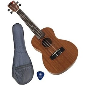 Resim Maun Ağacı Üst Concert Boy Ukulele-Kılıf ve Pena 