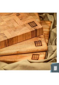 Resim Lüks Kesme Tahtası Daire- Büyük Boy Ahşap 