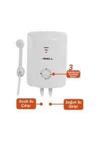 Resim Arnell 7500 W Elektirikli Ani Su Isıtıcısı Banyo Ve Mutfak Şofbeni 