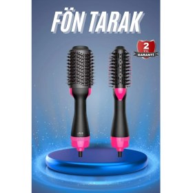Resim Allzey Saç Kurutma Makinesi Saç Düzleştirici Fön Tarak Isı Ayarlı Sıkı Dişli 