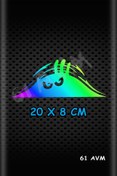 Resim 61 AVM Bagajdan Bakan Adam - Sticker Folyo Kesim | Hologram | 20 x 8 cm 