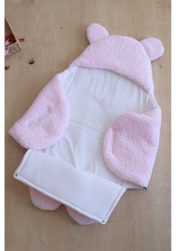 Resim Kız Bebek Pembe Peluş Lüks Anakucağı Kundak Stl6400 Pembe 