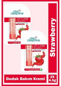 Resim Cire Aseptine Lip Care Strawberry Renkli Dudak Bakım Kremi 4,5 Gr 2 Adet 