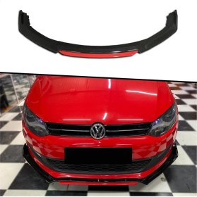 Resim Araba Alışveriş Volkswagen Oto Tuning Polo 2019 Aksesuar 4 Parça Tampon Ön Lip 