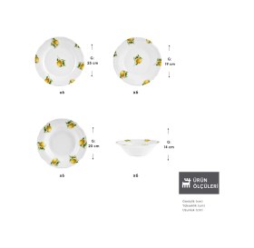 Resim Karaca Lemonade 24 Parça 6 Kişilik Yemek Takımı Çok Renkli 