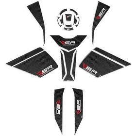 Resim Cf Moto 450 Sr 2023 - 2024 Uyumlu Full Tank Pad Siyah 