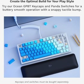 Resim Glorious PC Gaming Race GMMK Pro -%75 TKL Modüler Oyun Klavyesi Mekanik RGB Aydınlatmalı - Tam Contlara Uyarlanmış - Barebone (ISO Düzeni, Siyah) 