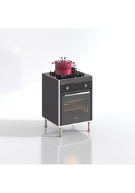 Resim Kenzlife Ankastre Modülü Kabini Lev Yaşin Gri 89-81 60 56 Fırın Ocak Dolabı Ayarlı Ayaklı 