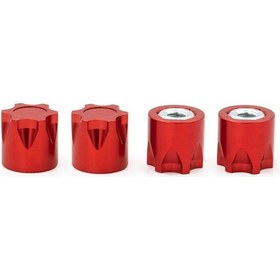 Resim Dianziye Alüminyum Jant Merkezi Kapağı Bjm365 - 4 Adet Kırmızı Renkli Tekerlek Koruma Kapağı 