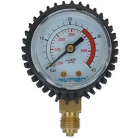 Resim Evren 108 0-40 Bar G1/4'' Asetilen Giriş Basınç Göstergesi 