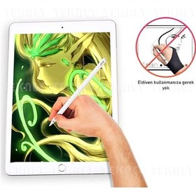 Resim Apple Uyumlu iPad Pro 12.9 5. Nesil 2021 Active Stylus Özel Yazı / Çizim Kalemi Palm Rejection Dokunmatik Kalem 