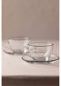 Resim Rakle Pure Black 2'li Çay Fincanı Seti 240 Cc renkli 