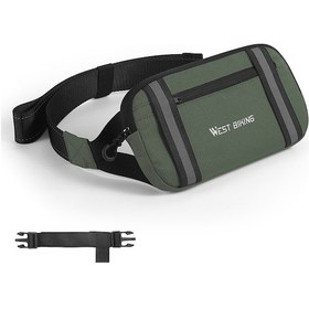 Resim Yuntech01 Hafif Ve Konforlu Spor Bel Çantası - Koşu, Bisiklet Ve Outdoor İçin Çok Amaçlı Koyu Yeşil 