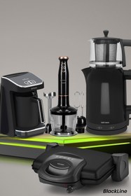 Resim GoldMaster Blackline 18 Parça Avantajlı Elektronik Evlilik Paketi Elektrikli Mutfak Çeyiz Seti 