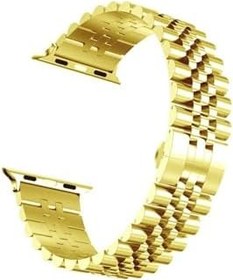 Resim PSR aksesuar Gold Kordon KRD-36 Metal Strap Kayış CNS- Gold Watch Ultra 49mm ile uyumlu 