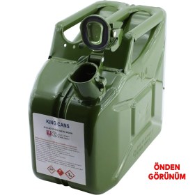 Resim Nzb Metal Dayanıklı Araç Benzin Akaryakıt Mazot Taşıma Doldurma Depolama Bidon Bidonu 10 Lt 