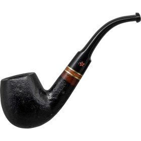 Resim Şahin Kırmızı Yıldız 113 6mm. Filtreli Ebonit Saplı Pipo 