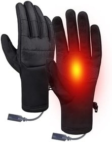 Resim Isıtmalı Eldiven | Kaymaz Kışlık Elektrikli Eldivenler - Açık Hava Spor USB Isıtmalı Dokunmatik Ekran Eldivenleri | Kış Kayak Yürüyüş Çalışma Snowboard Sporlar Ve Kızak İçin 