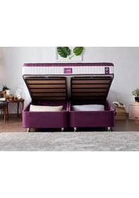 Resim Niron Violet Yatak Seti 160x200 cm Çift Kişilik Yatak Baza Başlık 