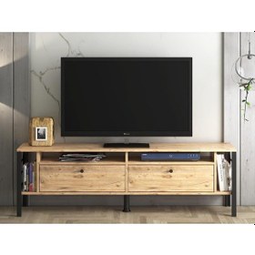 Resim Wood'N Love Luna 160 Cm Tv Ünitesi - Atlantik Çam / Siyah 