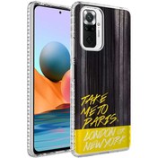 Resim Xiaomi Redmi Note 10 Pro Kılıf Kamera Çıkıntılı Airbag Kenarlı Darbe Emici Desenli Kapak Elegans 