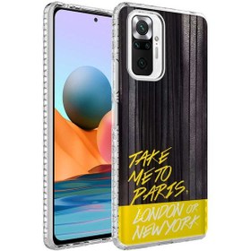 Resim Xiaomi Redmi Note 10 Pro Kılıf Kamera Çıkıntılı Airbag Kenarlı Darbe Emici Desenli Kapak Elegans 