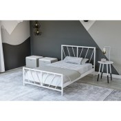 Resim Metalia Gm 228 Gözde Beyaz Tek Kişilik Karyola 90X190 