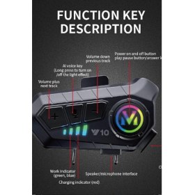 Resim Y10 Kask Kulaklık Bluetooth Motosiklet Kulaklık 5,3 Bluetooth Intercom Motorsiklet Kulaklık 