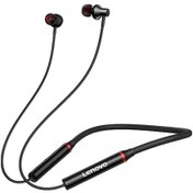 Resim Kosona Lenovo He05x Siyah Boyun Bağlı Bluetooth Kulaklık - Bt5.0, Ipx5 Su Geçirmez, 8 Saat Pil, Düşük Gecikme, Manyetik Tasarım 