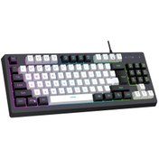 Resim Maiyame Hxsj A877 Kablolu K87 Rgb Streamer Mini Oyun Klavyesi Ayarlanabilir Arkadan Aydınlatmalı 2 Klavye 