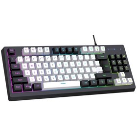 Resim Maiyame Hxsj A877 Kablolu K87 Rgb Streamer Mini Oyun Klavyesi Ayarlanabilir Arkadan Aydınlatmalı 2 Klavye 