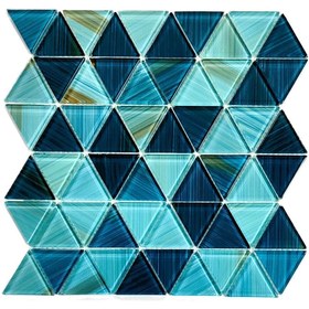 Resim MozaiKristaL Havuz, Banyo ve Tüm yüzeyler için Üçgen Kristal Cam Mozaik. ( 1 Kutu = 1 m2 Fiyatıdır ) 