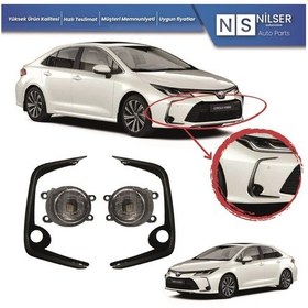 Resim Toyota Corolla Uyumlu Sis Lamba+ Kapak Sağ-Sol TAKIM (Koyu Gri) 2019-2021 