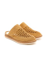 Resim Terlik Kadın Bbs Jmy John May Knitwear Slippers Camel Kahverengi 