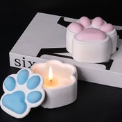 Resim Kedi Pençesi Saklama Kutusu Silikon Kalıp Kapaklı DIY Mum Kavanozu El Sanatları Yapımı Alçı Beton Reçine Kül Tablası Döküm Kalıbı Ev Dekorasyonu 