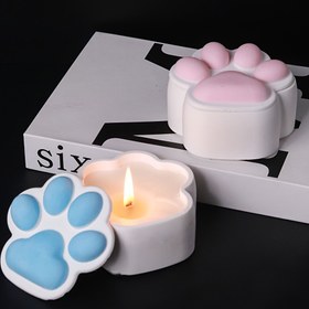 Resim Kedi Pençesi Saklama Kutusu Silikon Kalıp Kapaklı DIY Mum Kavanozu El Sanatları Yapımı Alçı Beton Reçine Kül Tablası Döküm Kalıbı Ev Dekorasyonu 