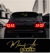 Resim EYBA STİCKER İsim soyisim sticker yazı 40x15 ad soyad ve isteğe özelcam yazı modeli tasarımı 