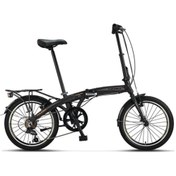 Resim Genel Markalar 2036 FOLDING KATLANIR BİSİKLET V 20 JANT 6 VİTES BLACK ANTRACİTE GOLD 