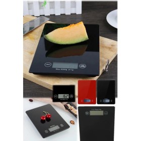 Resim Eco Lounge Dijital Mutfak Tartısı - 5 kg Kapasite, 1 Gram Hassasiyet, Şık Siyah Cam Tasarım 