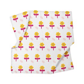 Resim Big Flower Lemon Müslin Bebek Örtüsü - 100x100cm 