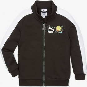 Resim Puma X Spongebob T7 Track Çocuk Siyah Ceket 