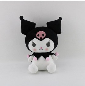 Resim Kawaii Sanrio Kuromi Karikatür Peluş Oyuncak Pembe - Siyah 