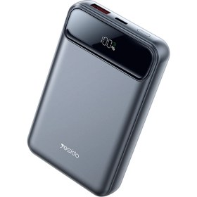 Resim Yesido YP49 10.000 Mah Dijital Göstergeli 22.5W USB 3.0 / 20W Type-C Çıkışlı ve 15W Kablosuz Şarjlı Pd Hızlı Şarj Manyetik Magsafe Powerbank - Siyah 