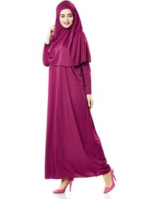 Resim Tek Parça Namaz Elbisesi - Fuşya - 5015 