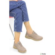 Resim Mammamia Kadın Günlük Spor Tarz Ortopedik Hakiki Deri Bağcıksız Ayakkabı M26/KA3455 