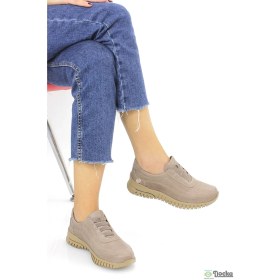 Resim Mammamia Kadın Günlük Spor Tarz Ortopedik Hakiki Deri Bağcıksız Ayakkabı M26/KA3455 